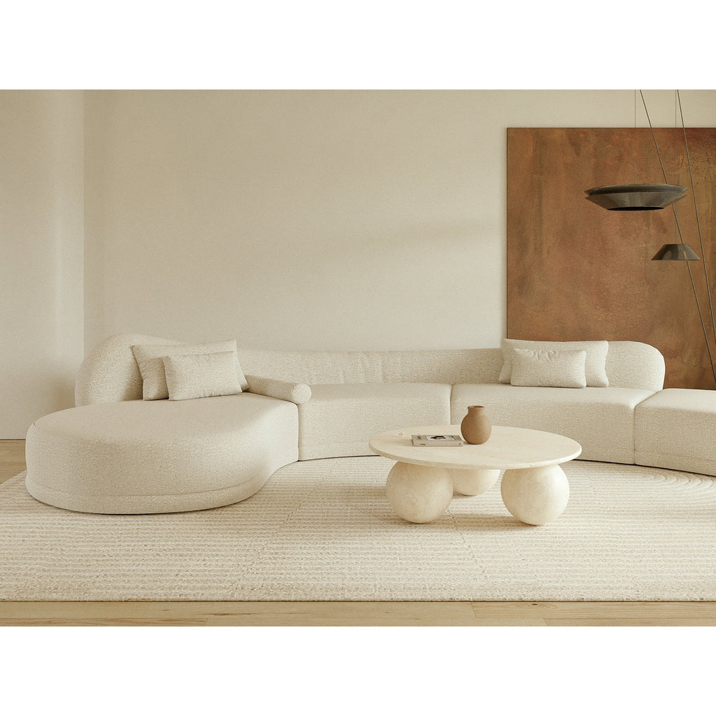 Travertine coffee table Lunar