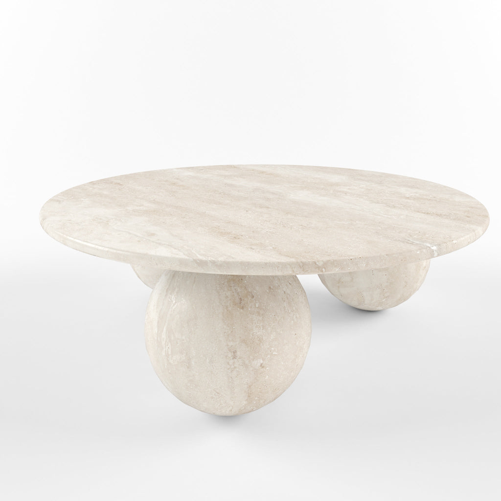 Travertine coffee table Lunar