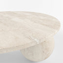 Travertine coffee table Lunar