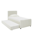 Stria Bed — Children’s All-Over Channel Stitch Velvet Single Bed