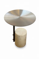 TABLE D’APPOINT EN ACIER ET MARBRE