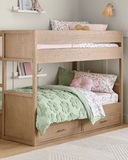 Modo Bunk Bed — Modern Solid Oak Bunk Bed with Under-Bed Storage