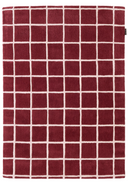 Rouge d'orage – Tapis en laine linéaire - Bordeaux