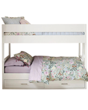 Bianco Bunk Bed — Modern White Bunk Bed with Under-Bed Storage