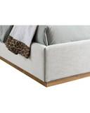 Alto Bed — Children’s Winged Bouclé Single Bed with Oak Plinth