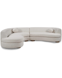 The Koda Sectional — Curved Two-Piece Sofa with Round Walnut Feet