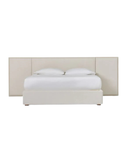 Linea Modern Minimalist Upholstered Bed with Wide Panel Headboard