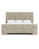 Modern Fully Upholstered Bed with Soft Fabric Finish – Minimalist Luxury Design