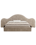 Curved Arch Upholstered Bed – Modern Statement Headboard Design