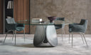 Table OUARZAZATE en céramique — sur-mesure, atelier Halens Casablanca