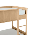 Reed Bunk Bed — Solid Oak Bunk Bed with Fluted Safety Panel