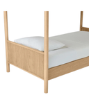 Reed Bunk Bed — Solid Oak Bunk Bed with Fluted Safety Panel