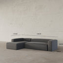 Gian Italian Design / 3S. Straight Arm L-Shape Sofa