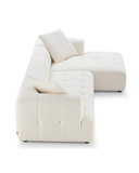 Modern Cream Sectional Sofa – Tufted Design & Plush Comfort