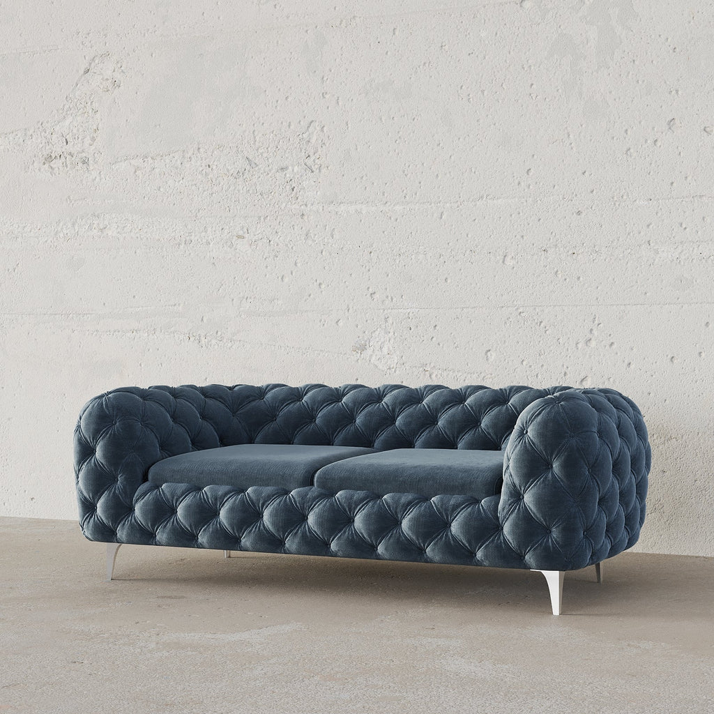 Koffler Chesterfield Sofa / 180 x 100 CM 2S. Velvet Upholstery