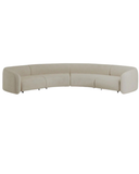 Luno Sectional — Curved Bouclé Sofa with Pillar Arms