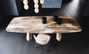 Table OUDAYA en céramique — sur-mesure, atelier Halens Casablanca