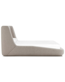 Aria Curved Upholstered Bed in Soft Grey Fabric