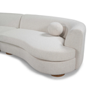The Koda Sectional — Curved Two-Piece Sofa with Round Walnut Feet