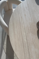 Belova Travertine Round Dining Table