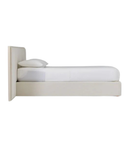 Linea Modern Minimalist Upholstered Bed with Wide Panel Headboard