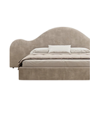 Curved Arch Upholstered Bed – Modern Statement Headboard Design