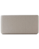 Aria Curved Upholstered Bed in Soft Grey Fabric