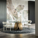 Table OUARZAZATE en céramique — sur-mesure, atelier Halens Casablanca