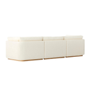 Modern Cream Modular Sofa – Plush Cushions & Wooden Base