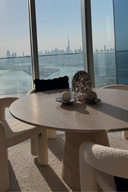 Belova Travertine Round Dining Table