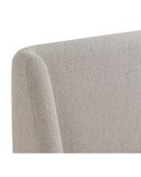 Aria Curved Upholstered Bed in Soft Grey Fabric