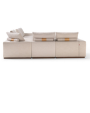 The Largo Sectional — Modular U-Shape Sofa with Walnut Plinth Base