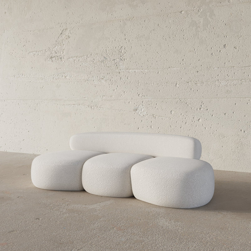 Hove Curved Sofa / Wool Fleece