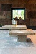 Duo travertine coffee table (Nayeen)