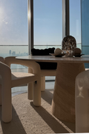 Belova Travertine Round Dining Table