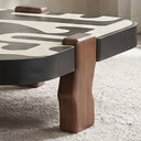 Wyler Set of 2 Square Coffee Table With Marble- Brown/Grey pattern