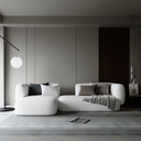 Aura L-Shape Sofa / Premium White Boucle