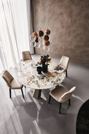 Table SAHARA en céramique — sur-mesure, atelier Halens Casablanca