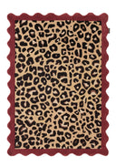 Âme fauve – Tapis en laine motif léopard - bordeaux