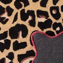 Âme fauve – Tapis en laine motif léopard - bordeaux