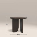 Aliza Round Wooden Side Table | Dark Walnut
