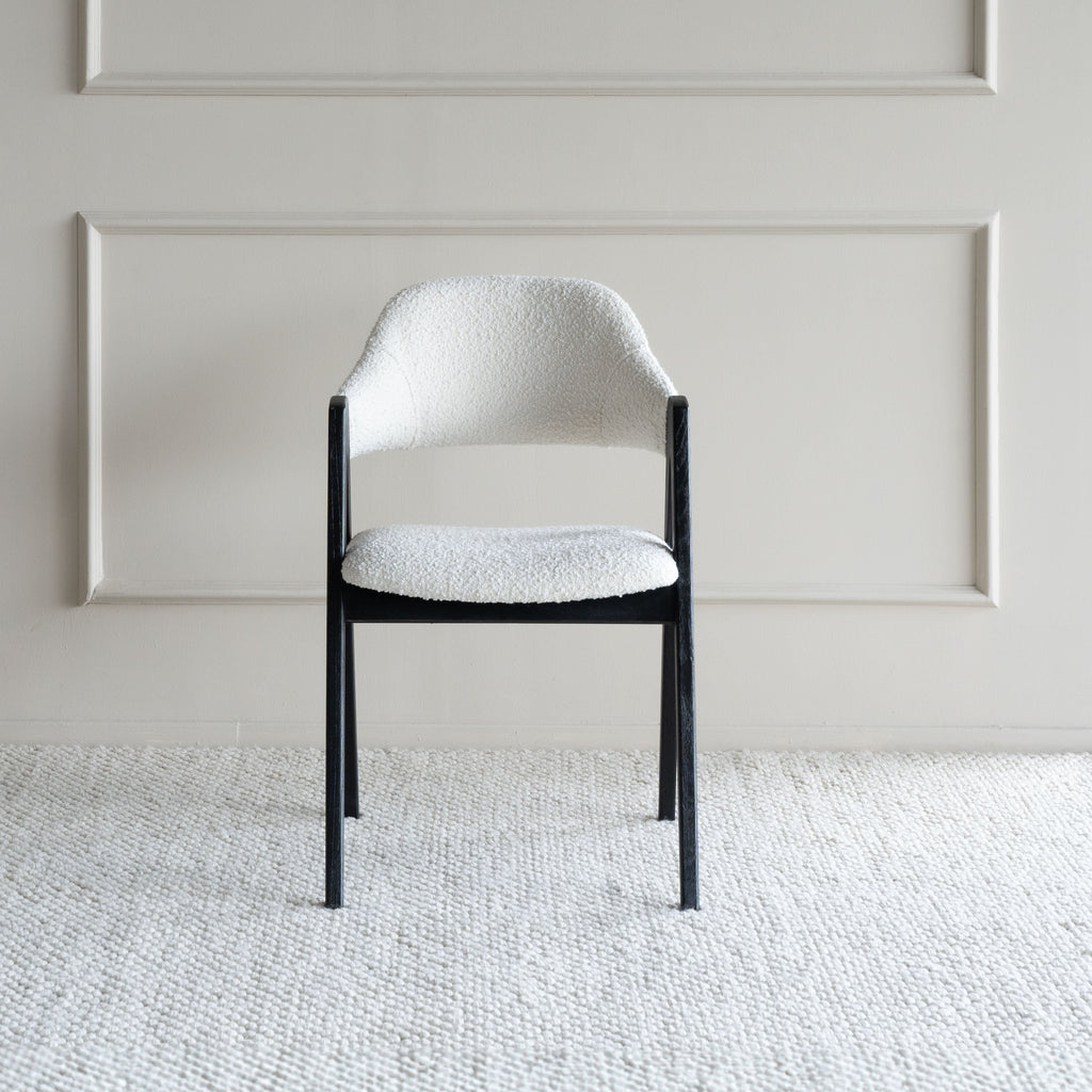 Ashley Wooden Dining Chair - Boucle