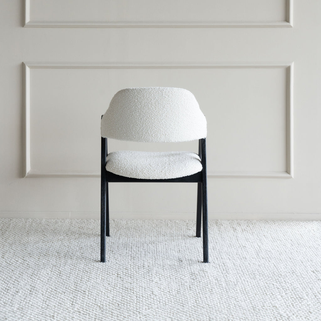Ashley Wooden Dining Chair - Boucle