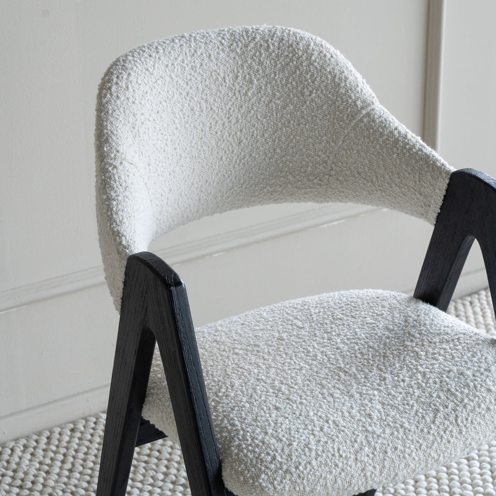 Ashley Wooden Dining Chair - Boucle