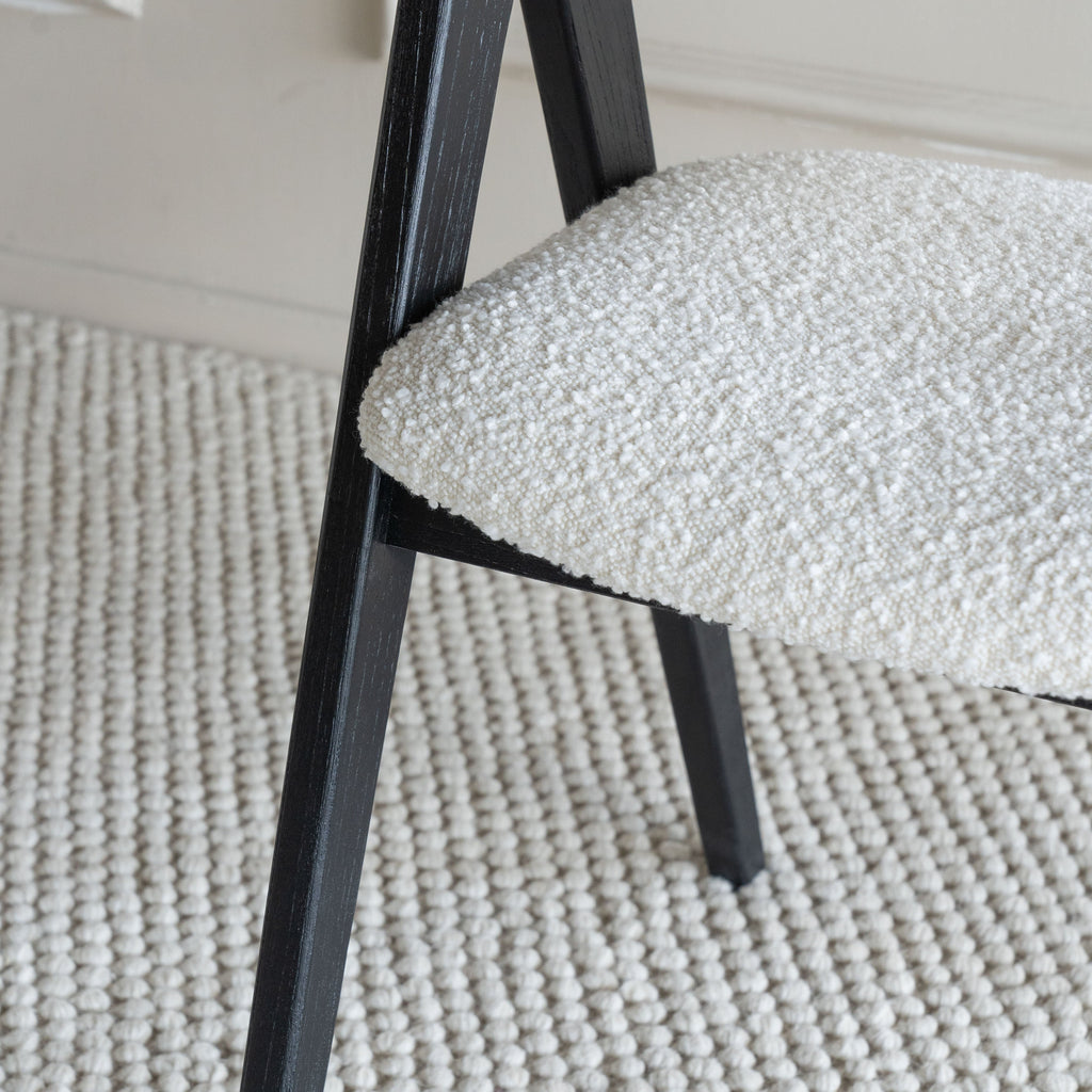 Ashley Wooden Dining Chair - Boucle