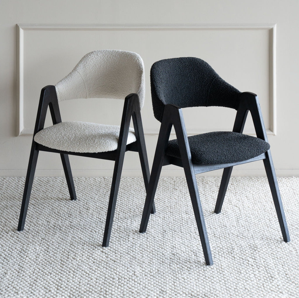 Ashley Wooden Dining Chair - Boucle