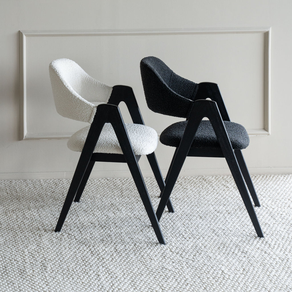 Ashley Wooden Dining Chair - Boucle