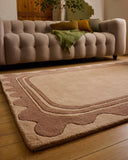 Cèdre blanc – Tapis en laine wavy marron