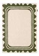 Cèdre blanc – Tapis en laine wavy – vert