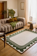 Cèdre blanc – Tapis en laine wavy – vert
